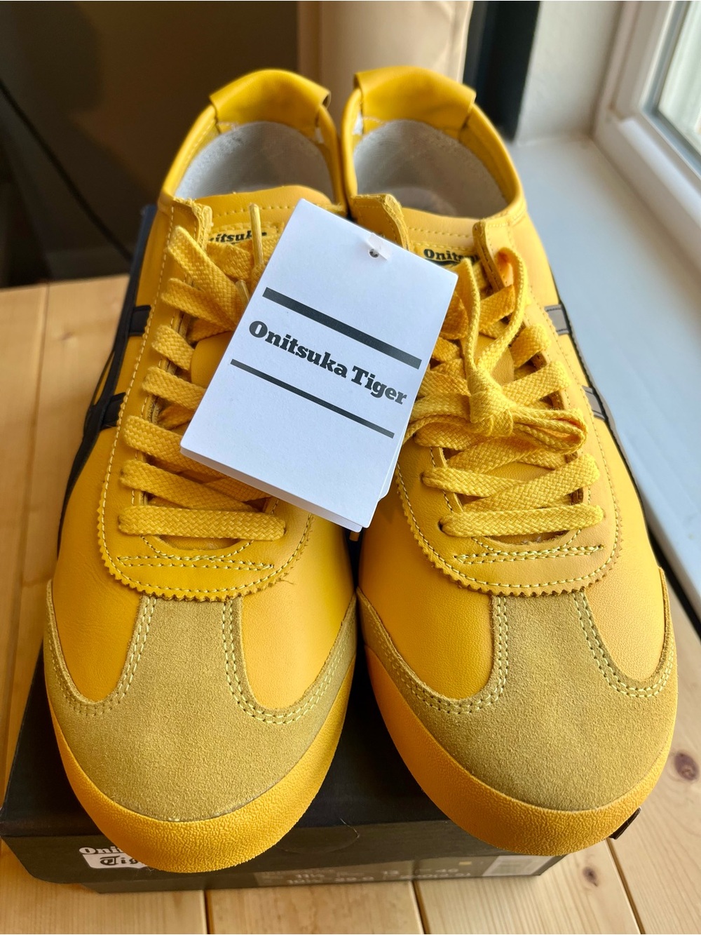 Onitsuka Tiger by Asics Men’s Yellow Sneakers with Black Stripes